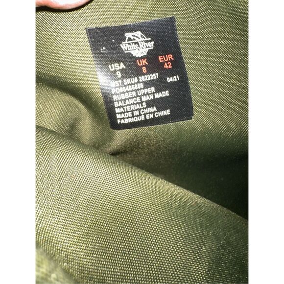 White River Men's Brown Rubber Rubber Boot-Foot Hip Waders Size 9 - Picture 3 of 5